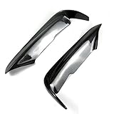 color: negro brillante Dawafit Faros antiniebla delanteros de fibra de carbono, divisores de parachoques de cejas, aletas embellecedoras compatibles con BMW 3 Series 320 328 330 F30 F35 MAD 2012-2018