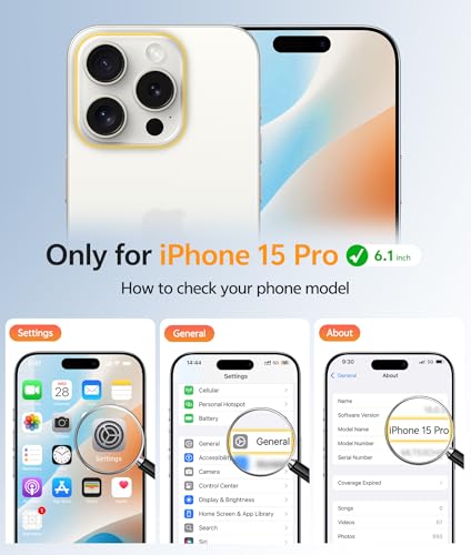 Image of FNTCASE for iPhone 15 Pro Case: [Compatible with Magsafe] Translucent Matte Cases with [Full Camera Protection] [Screen Protector] Military Grade Shockproof Protective Phone Cover - Gray
