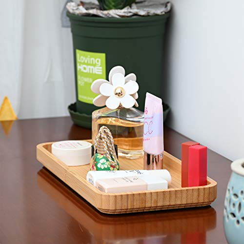 Bamboo Tray 12 X 6 X 1 In, Bathroom Counter Tray, Vanity Tray For Dresser Tops - Tray For Bathroom Home Kitchen Serving Decorating Organizing #TOP3