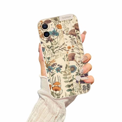 Coque iPhone 12 florale blanche idéale pour selfies avec sa dragonne ajustable souple pratique