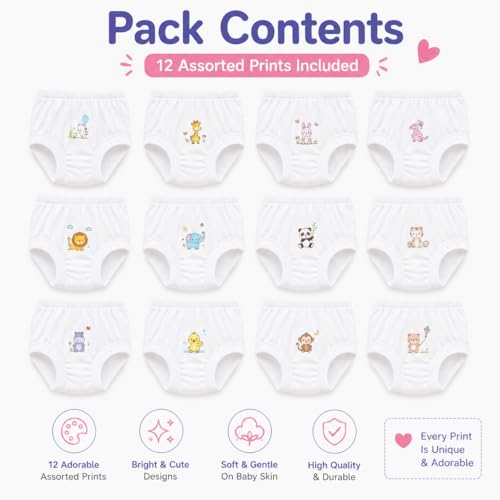 Image of White Colored Panty /Brief /Bloomer for Girls & Boys, Very Soft & Comfortable Cotton Fabric