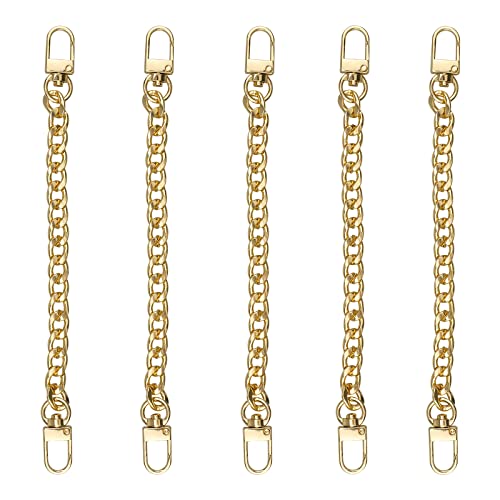 Hyakoz 5 Stück Gold Taschenkette Metall 20 cm Extender Flache Kettenriemen...