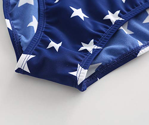 Image of Girls Two Piece Bikini Swimsuits Striped Ruffle Swimwear Falbala Bathing Suit Set