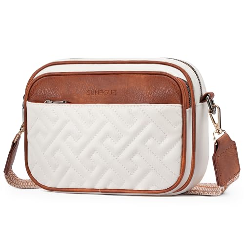 Image of Crossbody Bags for Women,Multi-Pocket Leather Crossbody Purse