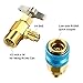 3 Pieces Set A/C R134A Refrigerant Charging Hose R134A Charging Hose Quick Couple, 1/2 in Male 1/4 in SAE Female Can Tap Valve, BPV31 Bullet Piercing Tap Valve Compatible with GPV14 GPV31 GPV38 GPV56