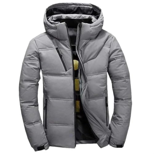 Chaqueta de plumón casual para hombre abrigo ligero y cálido con capucha