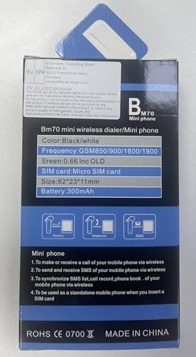 Hipipooo BM70-1 Smallest Mobile Phone L8Star Bm70 Tiny Mini Mobile Black Unlocked thumb #14
