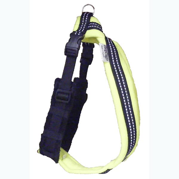 High Visibility Reflective Yellow Neon Fleece Dog Harness by CosyDogs