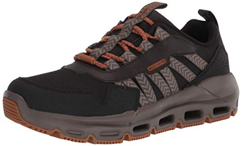 Skechers Men's Lugwin-Embry Low Profile Bungee Lace, Black, 7.5 X-Wide