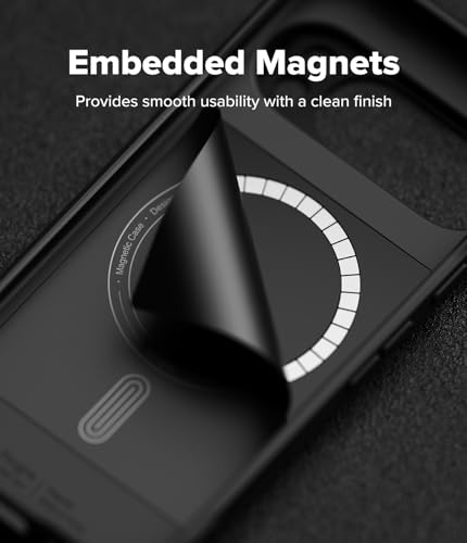 Image of Ringke Onyx Designed for Google Pixel 10 Pro Case [Compatible with MagSafe] [Non-Slip Grip Texture] Anti-Fingerprint Slim-Fit Lightweight Protective Back Cover - Magnetic Black