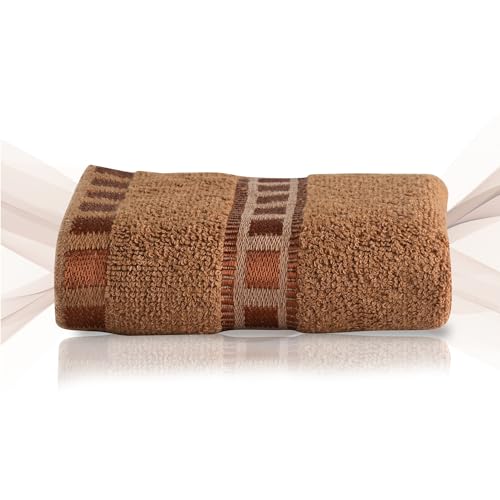 Image of Urbane Home Pack of 4 Cotton Hand /Face Towels for Men & Women | Easily Washable | Workout Gym Napkins for Men | Pocket Towel - Golden & Brown