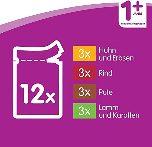 Whiskas Nassfutter 1+ Klassische Auswahl in Sauce für Katzen