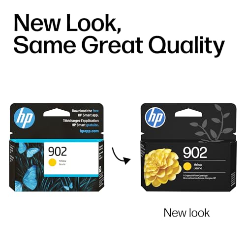 Image of HP 902 Yellow Ink Cartridge | Works with OfficeJet 6950, 6960, Pro 6960, 6970 Series | T6L86AN