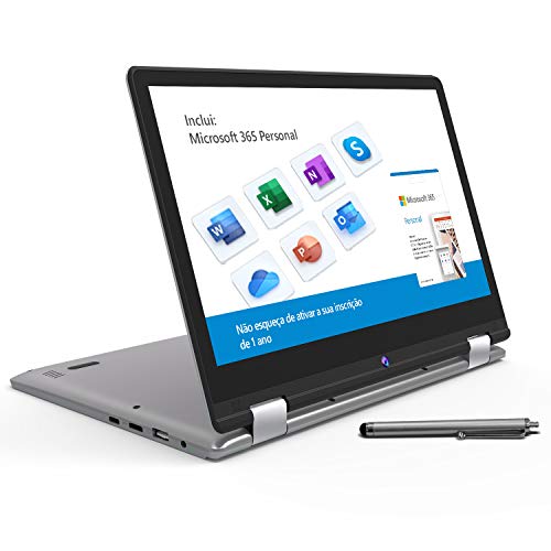 Notebook 2 em 1 Positivo Duo C4128C Intel Celeron 4GB 128GB 11.6