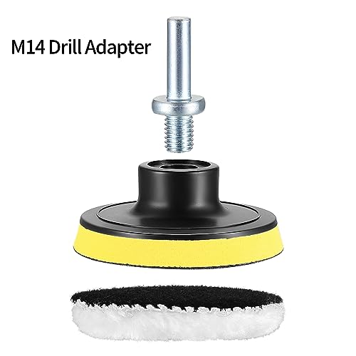 Image of Wool Polishing Buffing Pads, 9 Pcs 4 Inch Car Polishing Buffing Wheel with Hook and Loop Back for Drill Buffer Attachment, Car Buffer Polisher Kit for Car Polishing, Waxing, & Compound Cutting