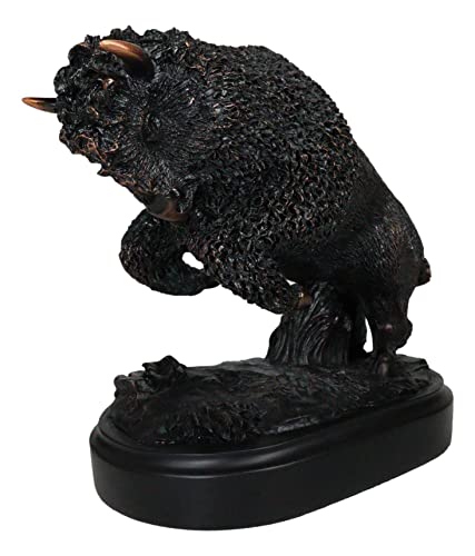 Estatua de Bisonte en Resina con Acabado Electrochapado en Bronce miniatura 4