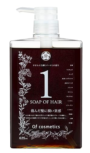 【広がる髪がまとまりやすく】ソープオブへア・1 ビッグボトル 625ml バーチの香り Ofcosmetics(オブ・コスメティックス) くせ毛・パサつき 美容室専売品シャンプー