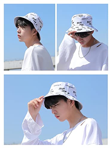 Image of Packable Reversible Printed Bucket Hat Unisex for Men Women Beach Fisherman Cap