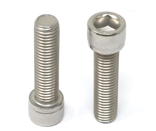 Image of iexcell 2 Pcs M14 x 55mm Thread Pitch 2 mm Stainless Steel 304 Hex Socket Head Cap Screws Bolts Kit
