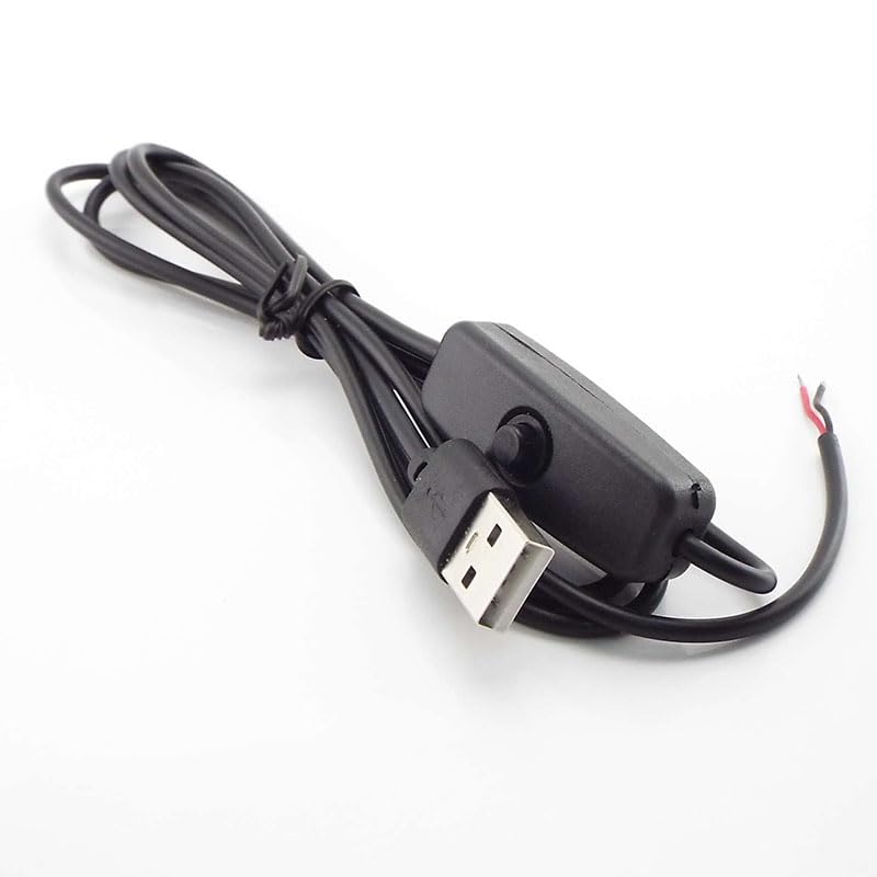 Wiring Connecting Terminals - 50pcs 5V DC 2 pin 1M USB Extension Cable Connector Power Supply Wire LED Chips Light 501 on/Off Switch for LED Lighting - (Color: with Switch Black)