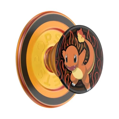 Image of PopSockets Phone Grip for MagSafe, Magnetic Holder- Charmander Flame