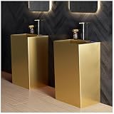 Face Wash Basin, Stainless Steel Pedestal Wash Basin, Balcony and Bathroom Floor-Standing Integrated Face Wash Basin, Outdoor Pedestal Basin,F1