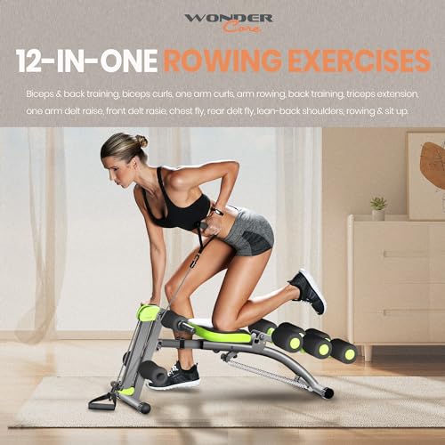 Wonder Core 2 - 12 in 1 Exercise Machine - Built in Twisting Seat and Rower for At Home Gym Workouts - Core Strength Training - Tone Tighten and Sculpt Abs - Grey - Image 4