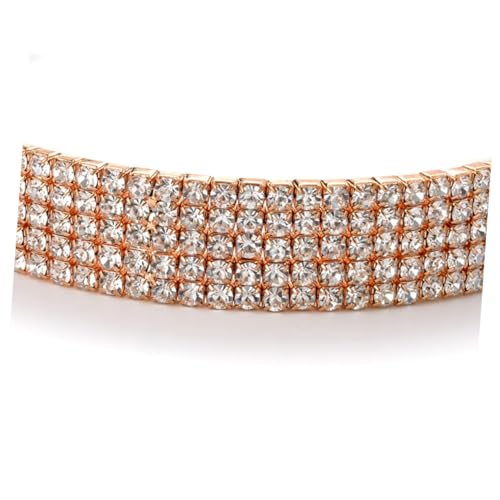 Collier Choker Diamant Cristal Rose anti-torsion avec strass robustes - 3