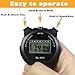 6-Pack Digital Sport Stopwatch Timer, Electronic Large Display with Date Time and Alarm Function, Multi-Function Sports Coaches Fitness Coaches and Referees Black