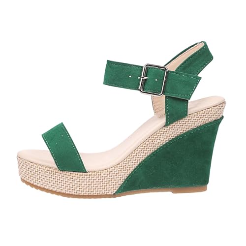 Sandales poisson bouche semelles épaisses et respirantes style chaussons compensés femme