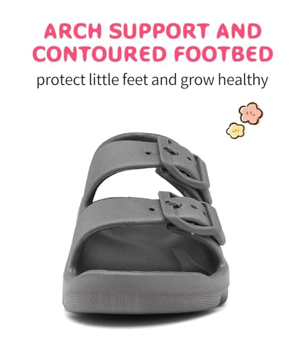 Image of Boys Girls Toddler Little Kid Sandals Buckle Adjustable Water Sandal With Hook Loop Back Strap(Toddler 5-Little Kid 12)