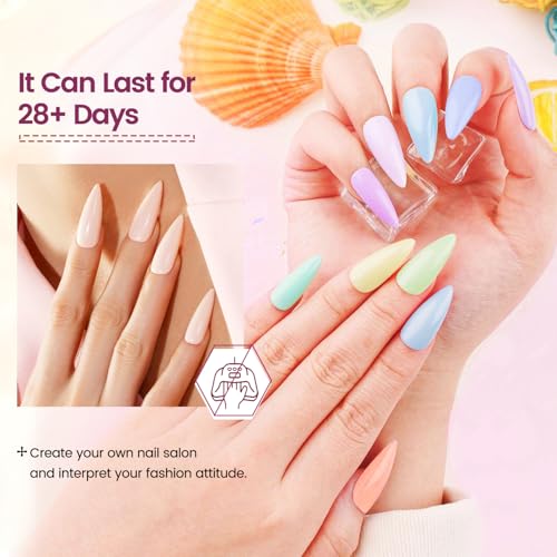 Openlive 32 Color Dip Nail Powder Starter Kit 36 Bottle Blue Cheese Yellow with Base Top Coat Activator Dip Powder Kit for French Nail Art Manicure DIY Salon