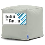 Bruni Sitzwürfel Cubo in Felsgrau – 40x40x40 cm Sitzhocker aus Deutschland, Indoor- & Outdoor-Sitzcube, Fußhocker und Bodenkissen
