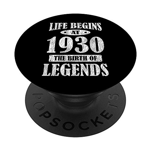 93 años de edad cumpleaños 1930 El nacimiento de leyendas 93 cumpleaños PopSockets PopGrip Intercambiable