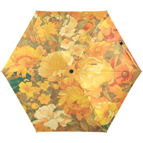 Parapluie pliable léger fleurs élégantes protection UV