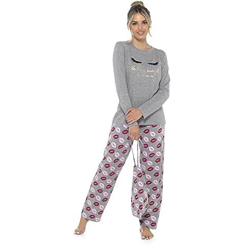 Ladies Be Brave Enough To Dream Long Sleeve Pyjamas Pyjama PJ Set Grey Size 16/18 Cover
