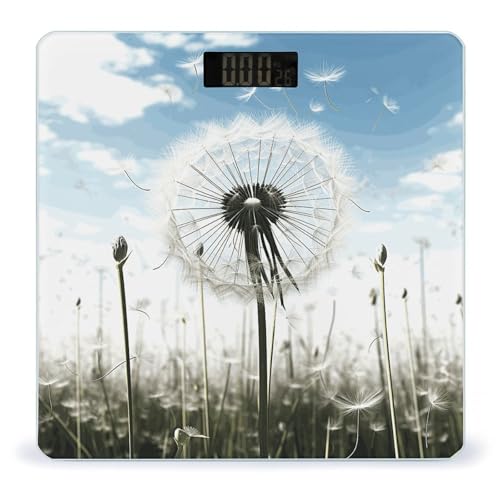 Báscula Digital de Baño Dandelion de Vidrio Templado miniatura 1