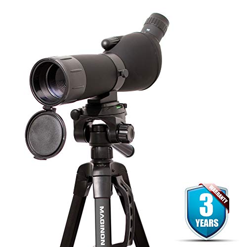 Maginon Hi Definition Spotting Scope with Tripod - 20-60x60 Zoom for Bird Watching