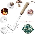 AON 2-Pack Hand Crack Weeder Puller Tool Set - Made with Durable Steel and Ash Wood Ergonomic Handles, Weeding Tools Ideal for Gardens and Patio Lawns to Efficiently Remove Weeds from the Root