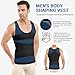 MEETYOO Gynecomastia Compression Shirt Men, Slimming Undershirt Compression Tank Top Mens Shapewear Body Shaper Black-mesh