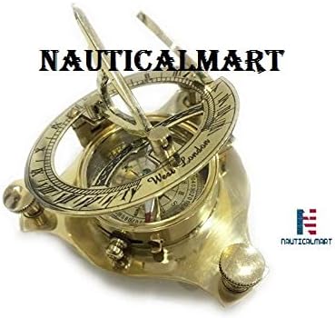 NauticalMart NM031890A Brass Sundial Compass - Case Pack of 16