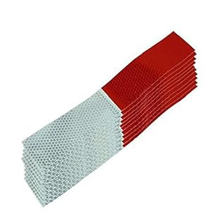 10 -st Credit veiligheid Veiligheid Veilig Red White Sticker Car Reflective Sticker WAARSCHUWING Strip Reflecterende Truck Auto -benodigdheden 4.5 * 30 cm