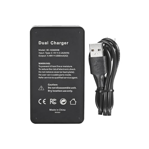 Cargador doble Is360 X5 con puerto USB para dos baterías de cámara Ultra de forma simultánea 5