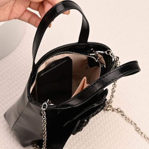 Image of Mini Flower Evening Purse Floral Clutch Purses for Women PU Leather Evening Handbag with Chain Wedding Party Prom