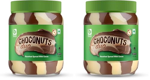 Image of Boni Choconuts Duo Hazelnut Spread With Cocoa - 400g | Netherland Chocolate Spread | Smooth & Spreadable (Pack of 2)