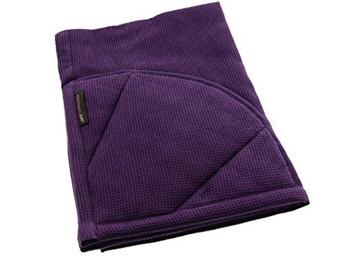 Rachael Ray Kitchen Towel and Oven Glove Moppine – A 2-in-1 Ultra Absorbent Kitchen Towel with Heat Resistant Pot-Holder Padded Pockets to Handle Hot Cookware and Bakeware ,Deep Purple