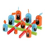 Für 2 Spieler ab 5 Jahren FLAMEER Karikatur Gobblet Gobblers Tic-Tac-Toe Spiel Strategiespiele Familienspiel, Spaß für alle Menschen