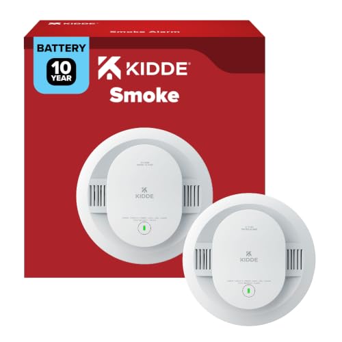 Kidde Smoke Detector 10-Year Battery Powered LED Warning Light Indicators