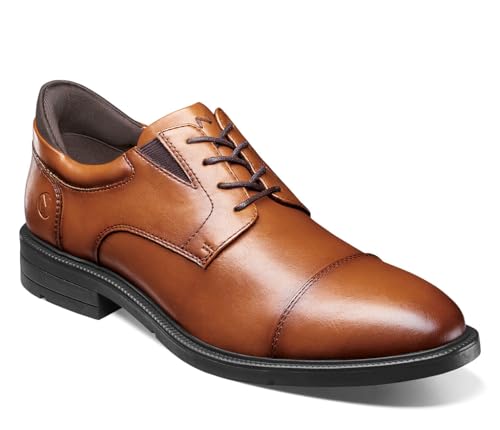 Nunn Bush Men's Kore Ez Hero Cap Toe Oxford Slip Resistant Easy-Off Lightweight Lace Up