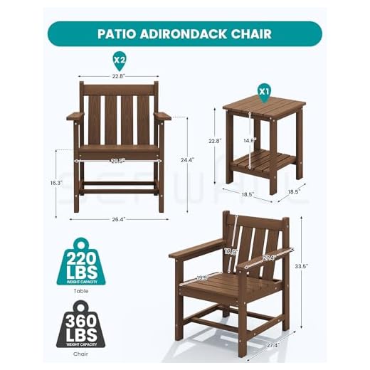 3-Piece Outdoor Patio Bistro Set